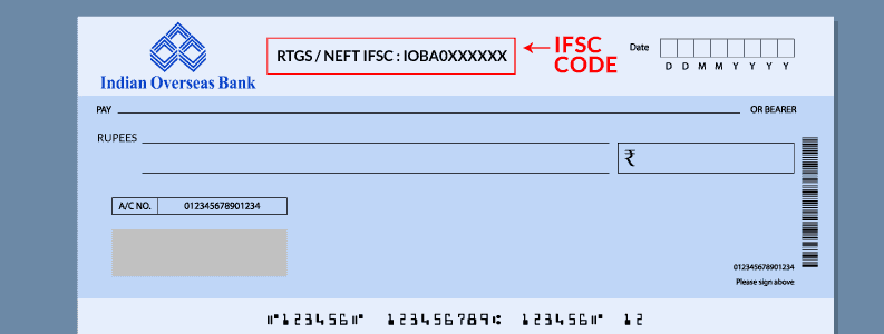 cheque number for indian overseas bank