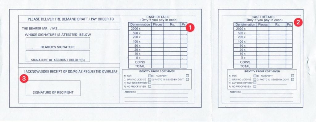 How to fill Back Side Of SBI Bank Deposit Slip