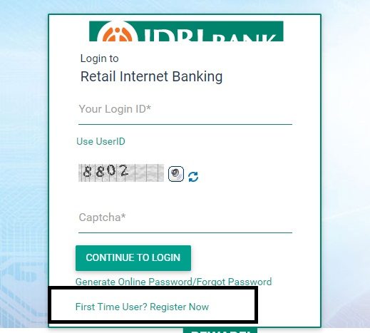 idbi internet banking signup