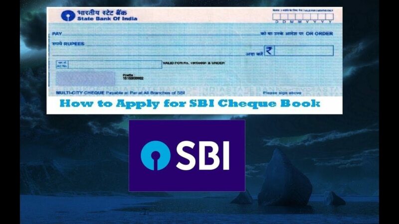 sbi cheque book apply online
