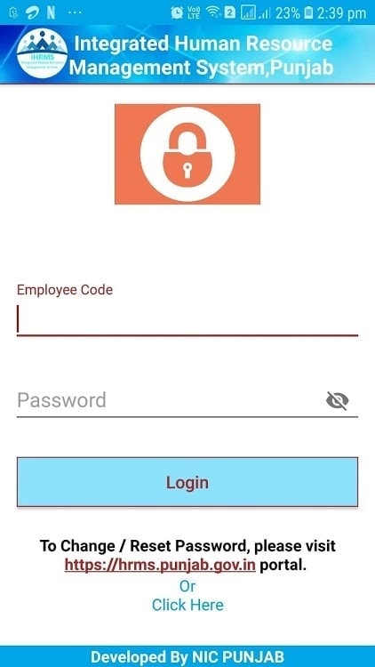 eHRMS Punjab payslip mobile app