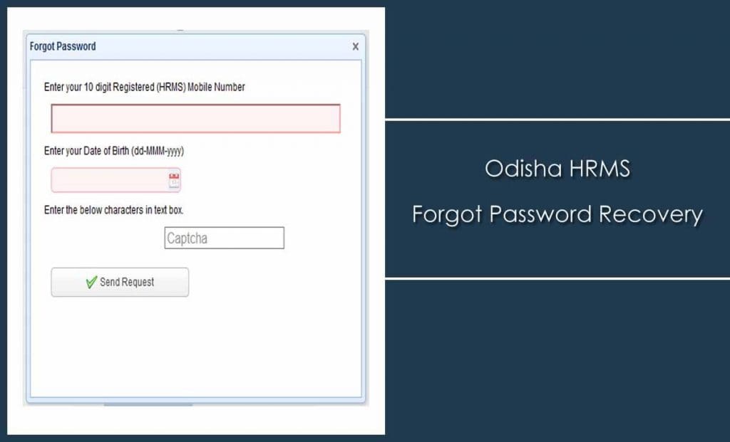 Password Recovery Process for HRMS Odisha