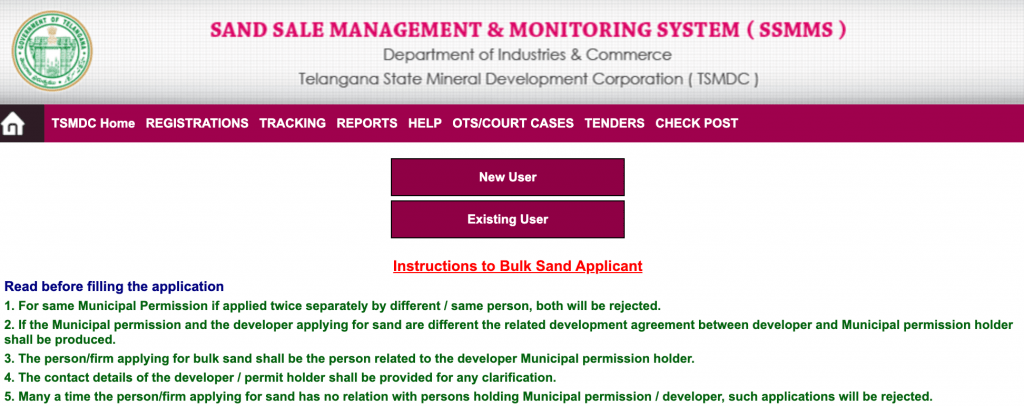 Documents Required For Bulk Sand ts online sand booking Documents Required For Bulk Sand ts online sand booking