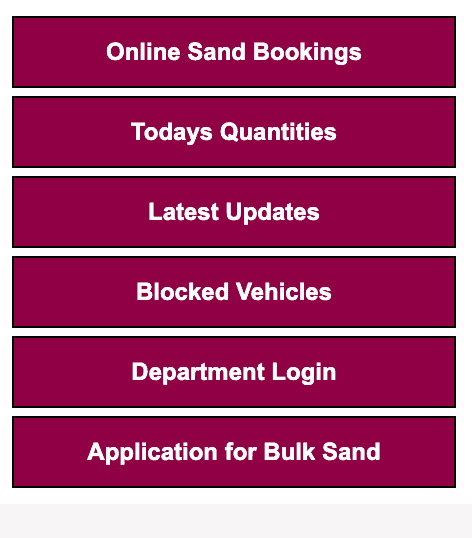Book Online Sand At SSMMS Portal Process Book Online Sand At SSMMS Portal Process