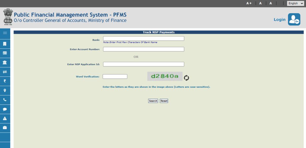 Track NPS Payment Status Under PFMS