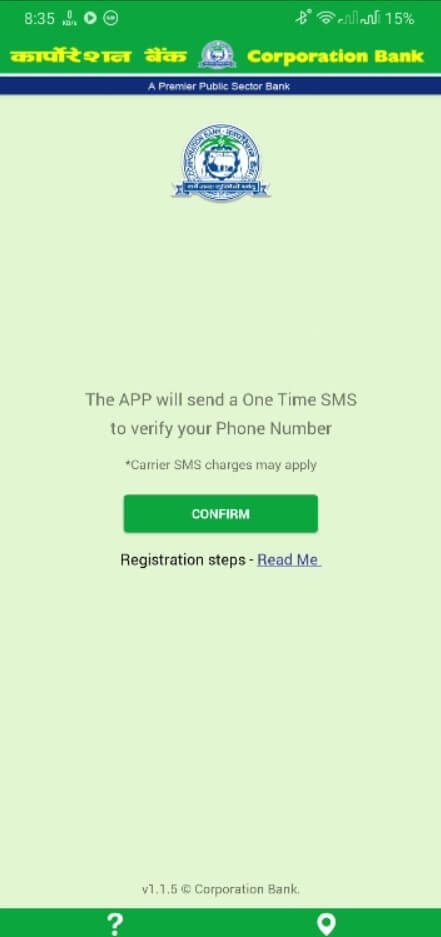 process of corporation bank mobile banking registration