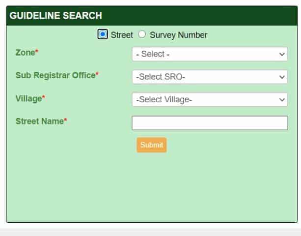 Procedure to search guidelines