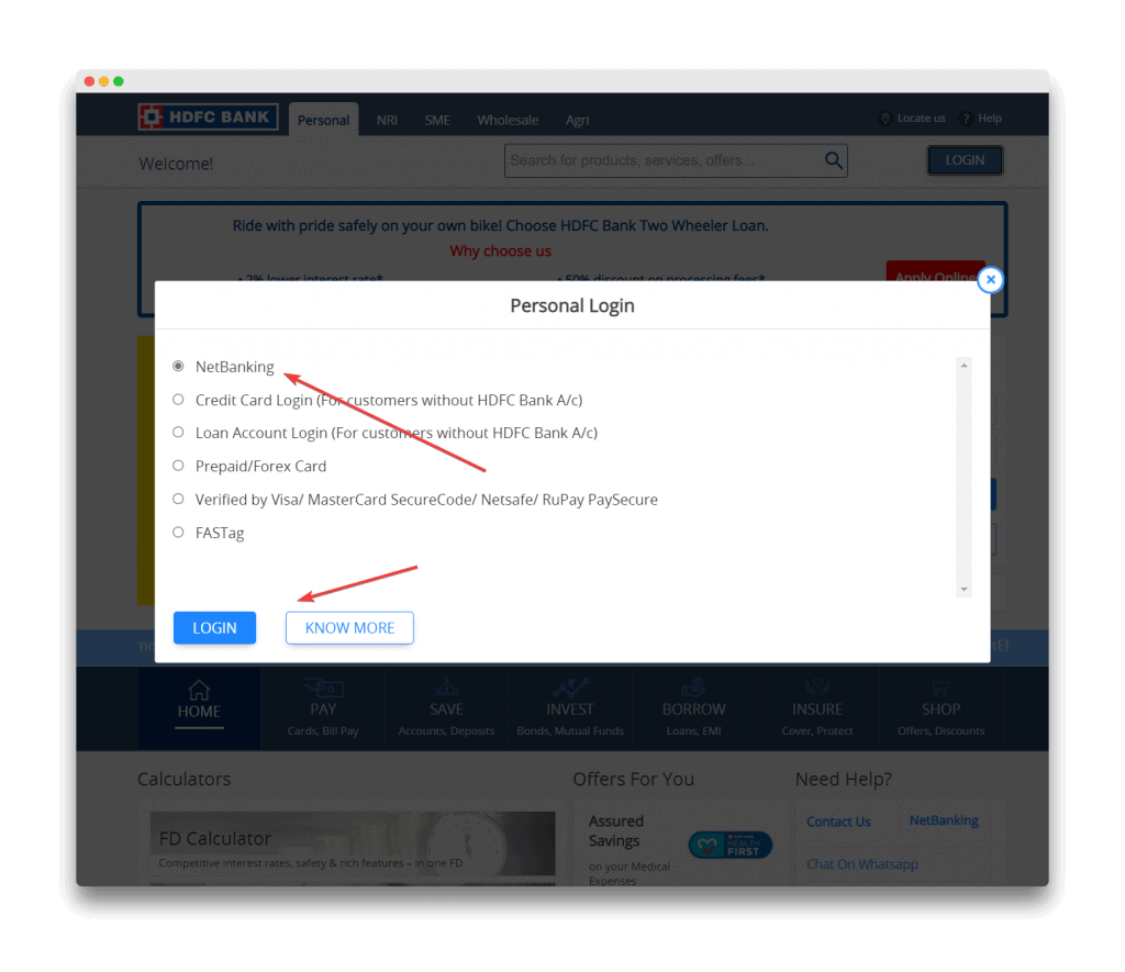 HDFC Neft Form PDF Download