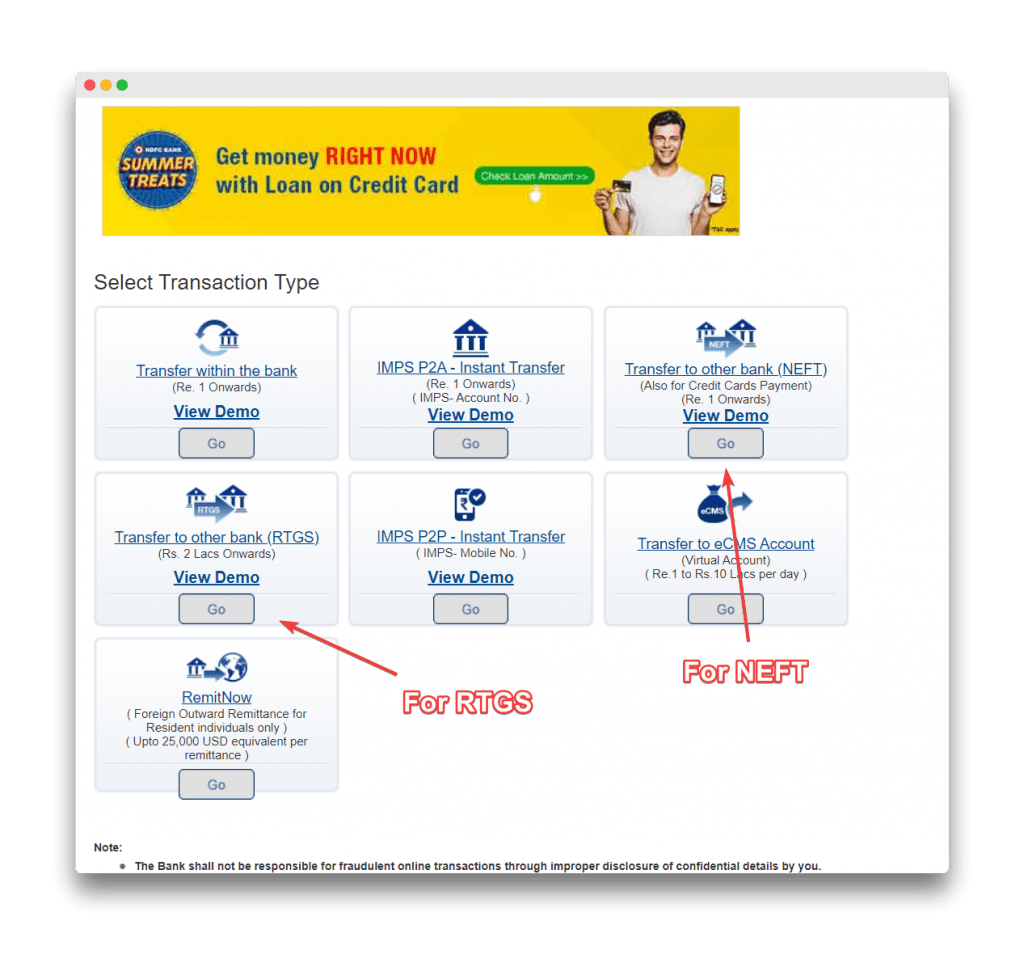 HDFC RTGS Form Pdf Download – HDFC NEFT Form Pdf