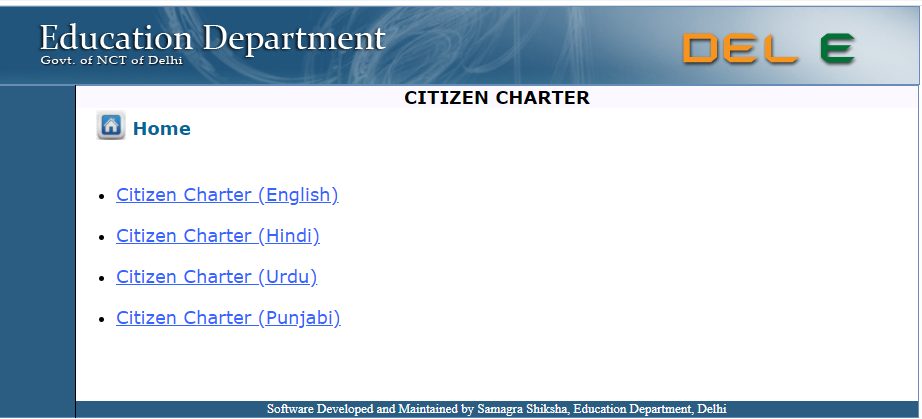 Procedure To View Citizen Charter
