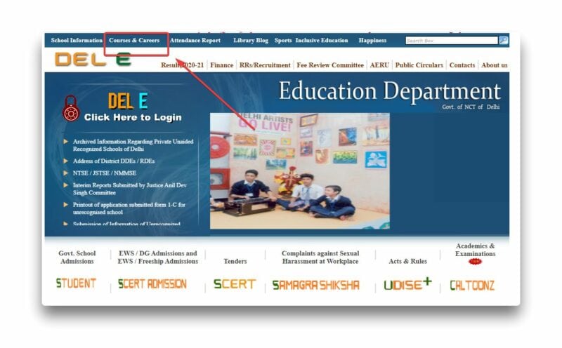 View Delhi Education Department Courses And Career
