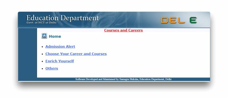 Delhi Education Department Courses and Careers