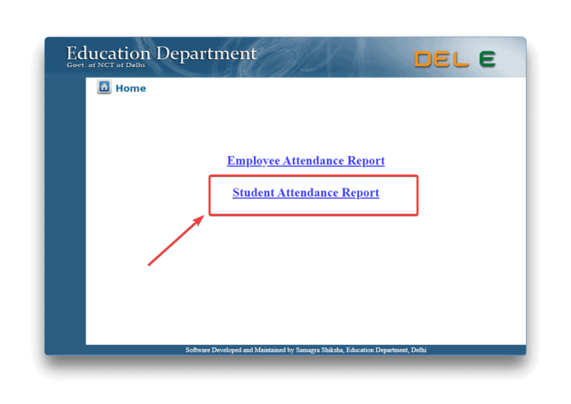 Procedure to View Delhi Nursery Stundet Attendance Report Online