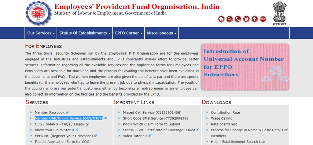 How to activate and login to the EPFO website using UAN
