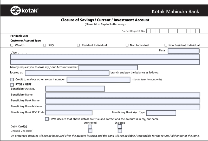 How To Close Kotak Mahindra Bank Account Online