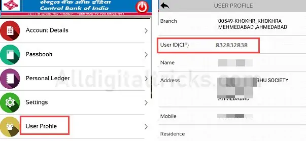 processen med at finde Central Bank of India CIF nummer Online og Offline.