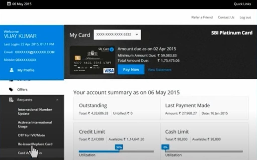 activate sbi credit card for online transaction